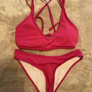 Dark pink bikini